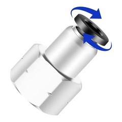 5X 1/8 Npt Female Push To Connect Fittings,For CEKER 1/4″ OD X 1/8″ FNPT, Brass