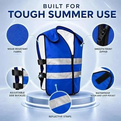 Cooling Vest for Men Women, Ice Vest with 20 Reusable Gel Ice Packs, High Visibi