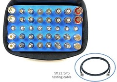 40pcs Universal RF Coaxial Adapter Kit N UHF Mini-UHF BNC TNC SMA RCA F+Cable