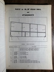 Oliver 38 Grain Drill & Attachments Parts Book Catalog Manual C-318-Z S3-9-M1-3