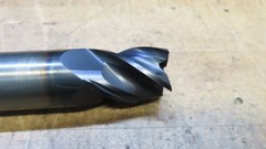 Hanita 4VP5S carbide 4fl endmill 1-1/8″ LOC REGROUND to 25mm and recoated