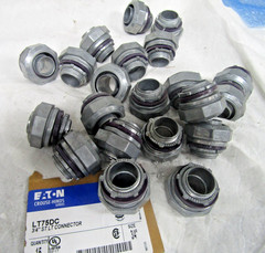 ✌️20) NEW CROUSE-HINDS LT75DC LIQUID TIGHT STRAIGHT CONDUIT CONNECTOR LOT OF 20