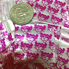 BaggiesSince1987 – 1515 Design Zip Bags 100PCS PINK PANTHER SILVER, READ DETAILS