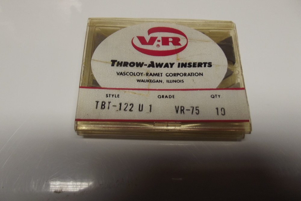Qty. 10 VR Wesson TBT-122 U1 Grade VR75 Carbide Inserts NEW PACK