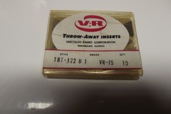 Qty. 10 VR Wesson TBT-122 U1 Grade VR75 Carbide Inserts NEW PACK