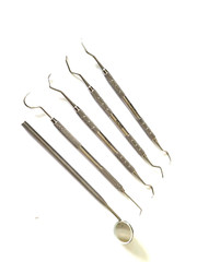 Set of Dental Pick & Mirror Tool Sculpture Instrument Oral Kit Tooth Teeth