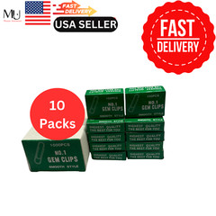 Gem Clips No.1 smooth style , 100 pcs /pack, totel 10 packs=1,000 pcs