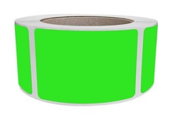 Royal Green Colored Label Tag Stickers 3X2 Inch 76Mm X 51Mm Neon Green Sticker