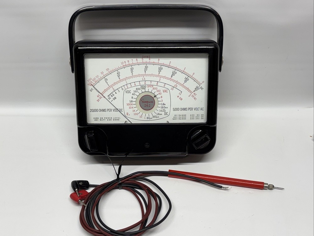 Vintage Simpson 262 series 2 20,000 OHMS DC 5000 OHMS AC VAC VDC Parts Or Repair