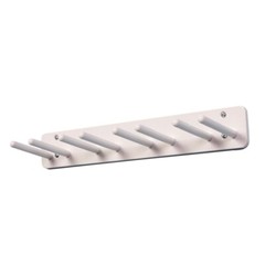 Wall Mounted Lead Apron Rack 8 Peg White Heavy Duty 20″ X-Ray Skirt Hanger