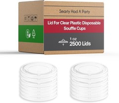2500 Lid For Clear Plastic Disposable Portion Souffle Cup Lids for 1oz Small