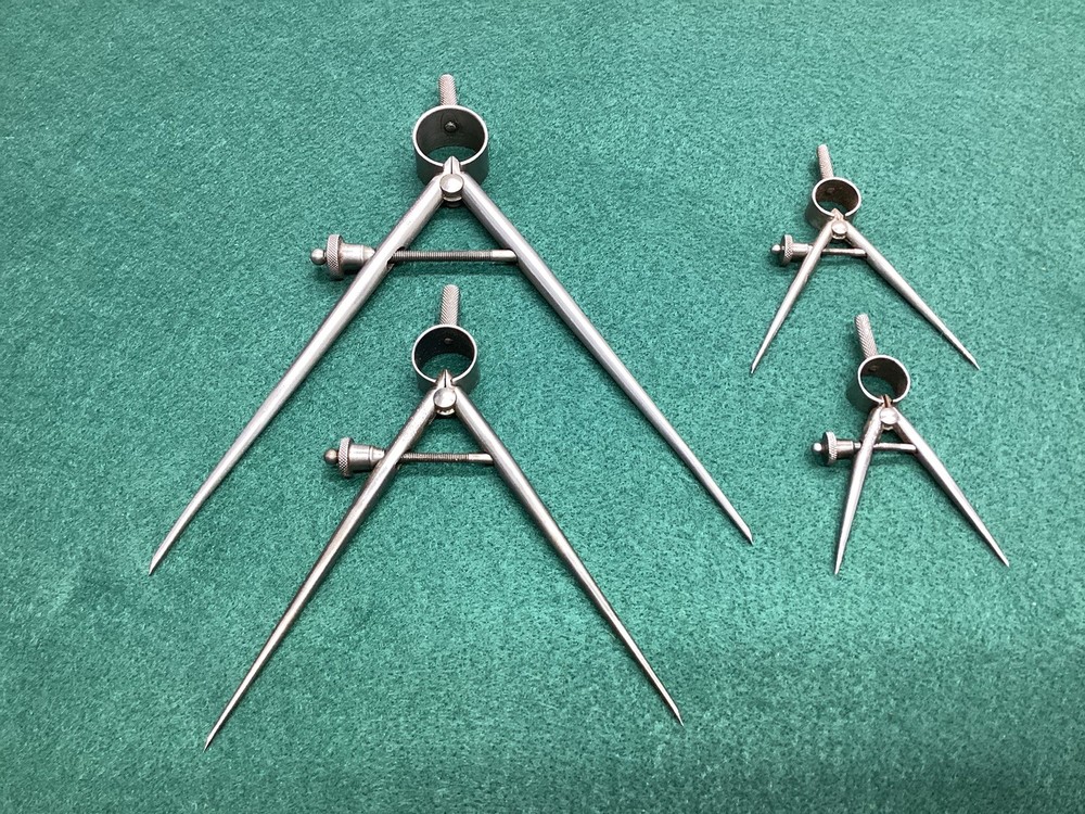 Vintage Lufkin Rule Co. Round Leg Dividers 2” – 5-1/2” Saginaw MI 🇺🇸 L👀K !