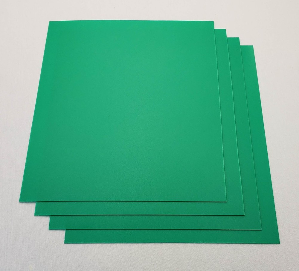 Green ABS Plastic Sheet 0.0394″ (1mm) x 8-1/2″ x 10-1/2″, Qty 4