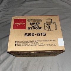 Amseco Armored Self-Contained Siren SSX-51S New In Box NOS – Amber