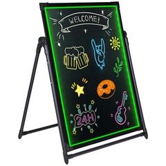 VEVOR LED Message Writing Board 32″x24″ Illuminated Erasable Lighted Chalkboard