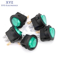 20PCS 3-Pin Rocker Switch Toggle DC12V Led Light Car Auto Boat Round ON/OFF 8A