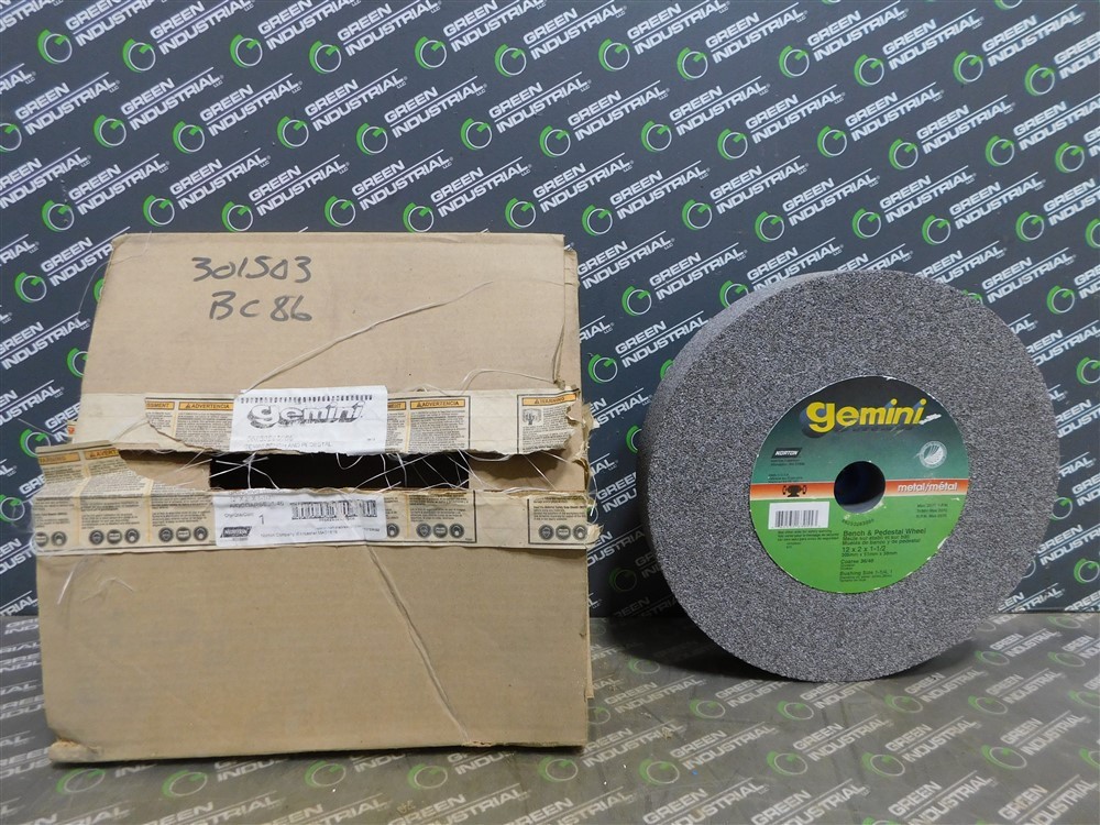 NEW Gemini 66253263055 Grinding Wheel 12″ x 2″ x 1-1/2″ 2070RPM Coarse 36/46
