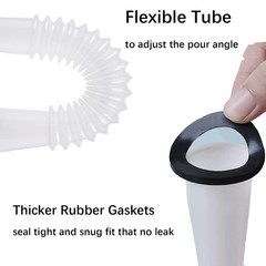 Gas Can Spout Replacement Kit with Flexible Pour Nozzle Coarse and Fine Threa…