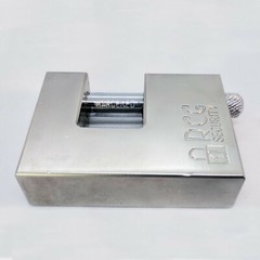Heavy Duty 70mm Padlock/Chain Rectangular Lock *KEYED SAME/DIFF* U-Shaped 74mm