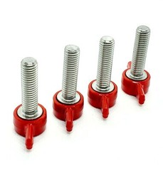 M8 x 1.25mm Thumb Screw T Bolts Red Tee Wing Plastic Clamping Knob 8mm 4-12 Pack