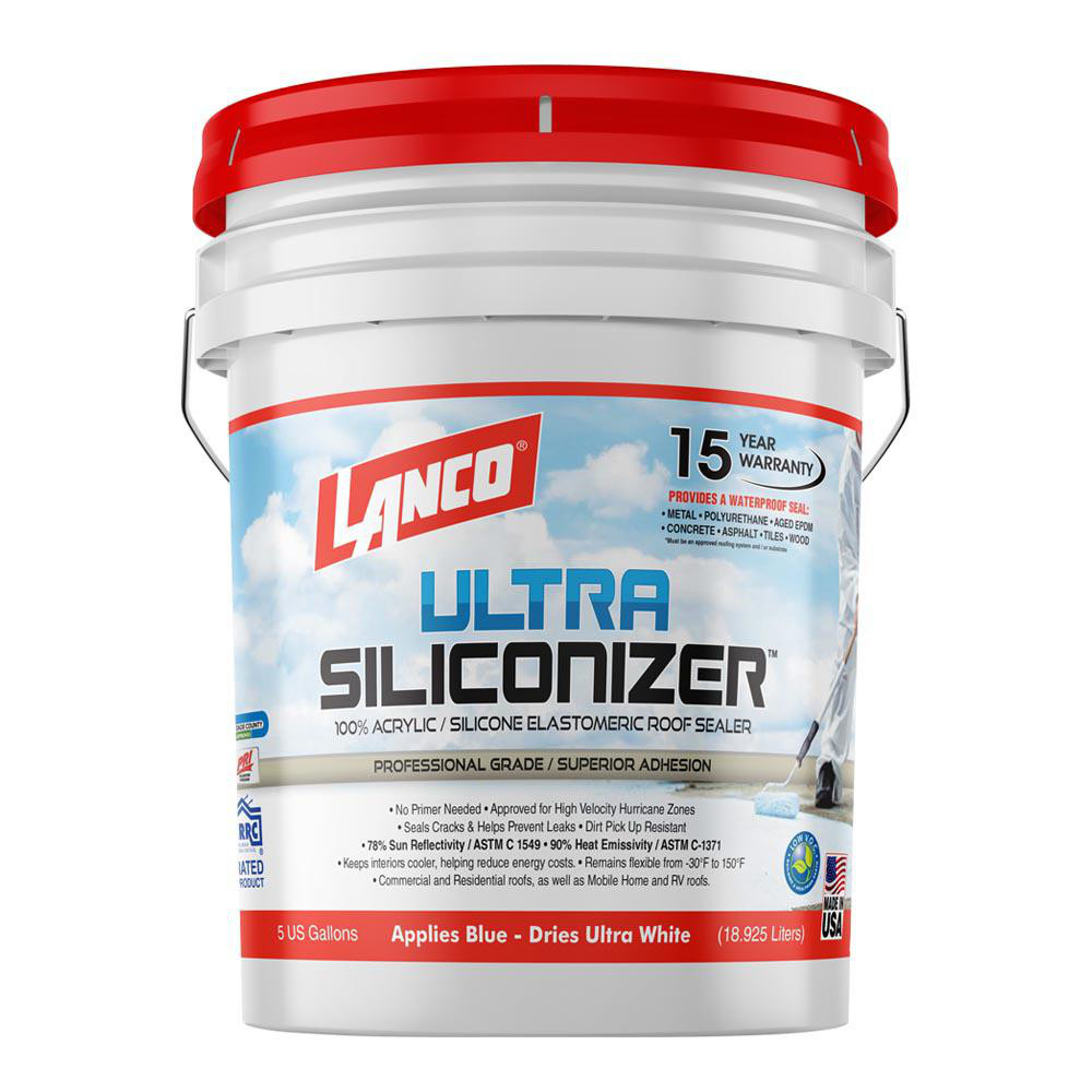 Roof Sealer 5 Gal. Ultra-Siliconizer Surface Membrane Sealant Reflective Coating