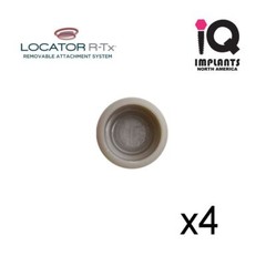 Zest LOCATOR R-Tx Genuine Retention Insert Cap, Zero Retention, Gray (4 Pack)