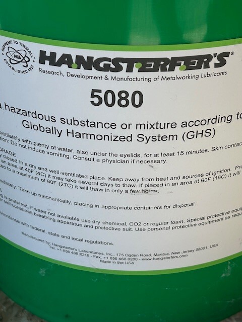 HANGSTERFER’S 5080 5 GALLON PAIL SEMI SYNTHETIC SOL. OIL