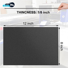 Pack of 2 ABS Plastic Sheet Black Plastic Sheet 8″ X 12″ X 1/8″ Thick (3Mm)