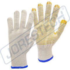 Palm Coated Dotted Work Gloves Poly Cotton PVC Dots String Knit 288 pairs Lot