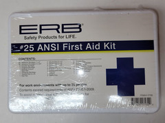ERB- FIRST AID KITS FOR QTY. OF 10, 25, 50 & 100 PEOPLE IN A WORK ENVIRONMENT