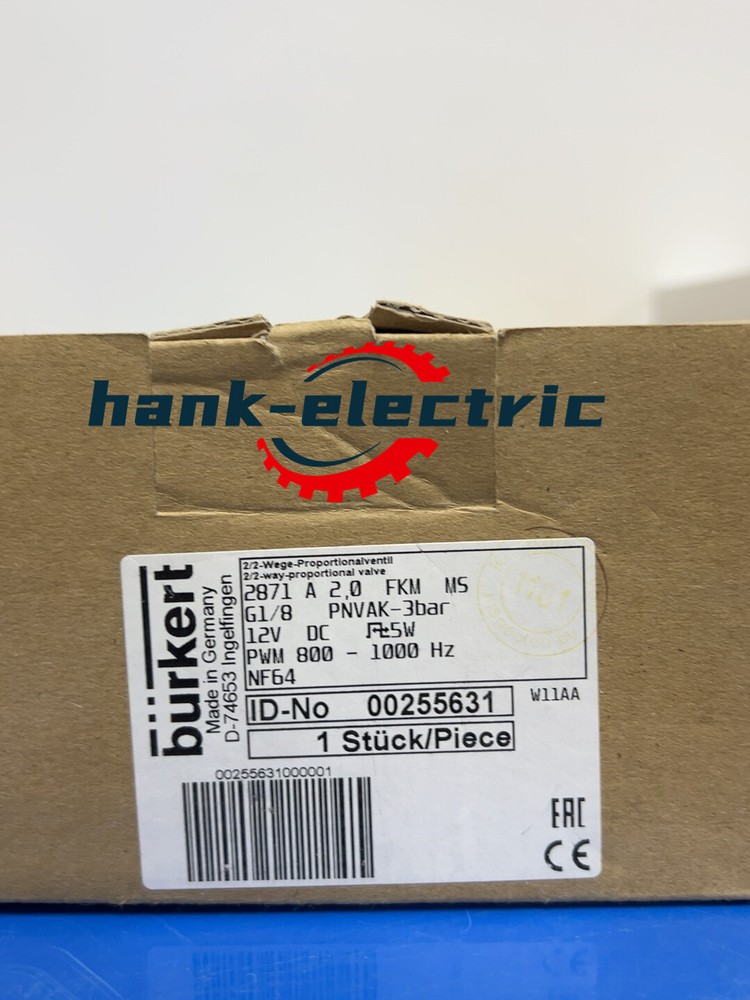 NEW Burkert 2871 A 2,0 FKM MS G1/8 PNVAK-3bar 12V DC 5W，PWM 800-1000 Hz 00255631