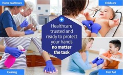 FG2501H FitGuard Nitrile Exam Gloves, Small, Dark Blue (Box of 250)