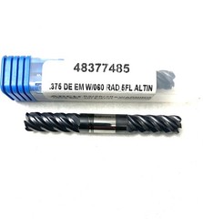 ARCH 3/8 5FL Double End Corner Radius End Mill .060R Solid Carbide AlTiN NEW