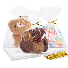 Cellophane Treat Bags 5×7 In 100 Pcs Individual Cookie Bags Small Plastic Cle…