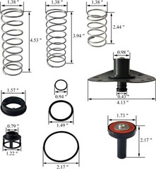 3/4″”-1″” Backflow Repair Kit for 975XL 975XL2 Replacements RK34-975XLC, Black