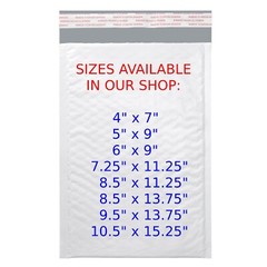 KSK Packaging 8.5″ x 11.25″ Poly Bubble Mailers Padded Envelopes