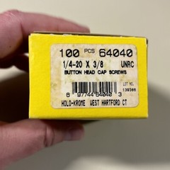 Holo-Krome 1/4-20×3/8” Socket Button Head Cap Screws Black 64040 New 100ct