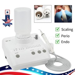 SKYSEA Dental Portable Ultrasonic Piezo Scaler 2*Bottles Tips Fit EMS Handpiece