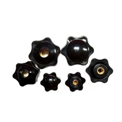 Thumb Screw Bolts Female Thread Black Round Fluted Clamping Knob M4 to M12
