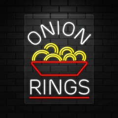 Onion Rings Sign for Business Displays | LED Flex Neon | 24″W x 31″H x 1″D