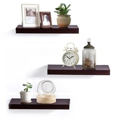 AHDECOR Floating Wall Mounted Shelves, Set of 3 Display Ledge Shelves Wide Pa…