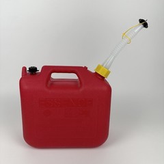 Rare Wedco 2.5 Gallon W220 Red Plastic Gas Can W/ Built-in Sight Glass New Spout