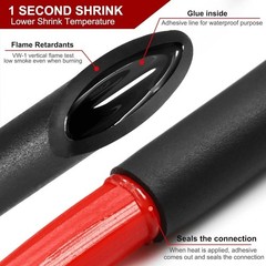 5 ft Waterproof Insulation Seal Heat Shrink Tubing 3:1, Diameter 1/2″ (12.7mm)