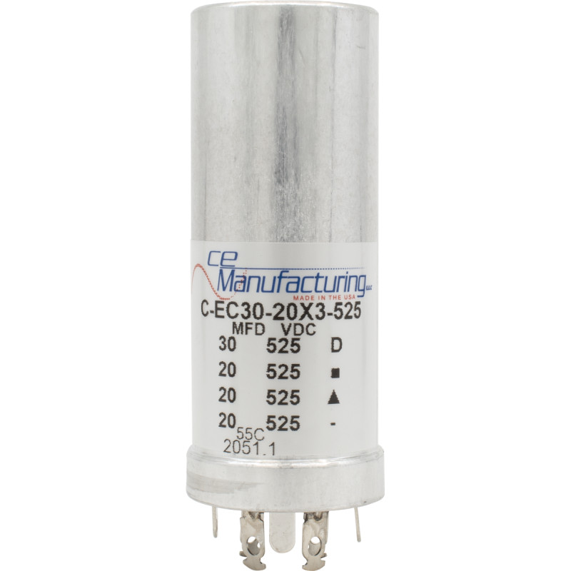 Capacitor, CE Mfg., 525V, 30/20/20/20 μF