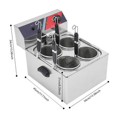 Commercial Pasta Cookers Electric Noodle Cooking Machine w/ 4* Strainer Baskets