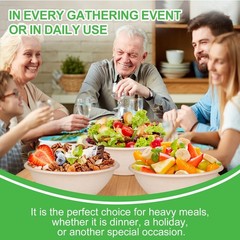 Large Paper Bowls, 40oz Compostable Bowls, 120 Pack Heavy Duty Disposable Bow…