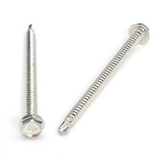 Hex Washer Head #10 x 1-1/4″ Zinc TEK Self Drilling Sheet Metal Screws 4000 Qty