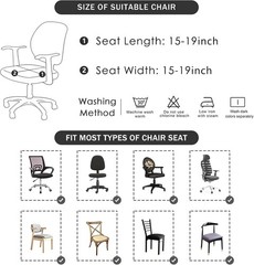 Office Desk Chair Seat Covers Jacquard Fabric Computer Chair Seat Cushion Slipco