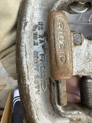 Vintage RIDGID No. 2-A Pipe Cutter – Original Grey Finish – Made in USA 1/8″-2″