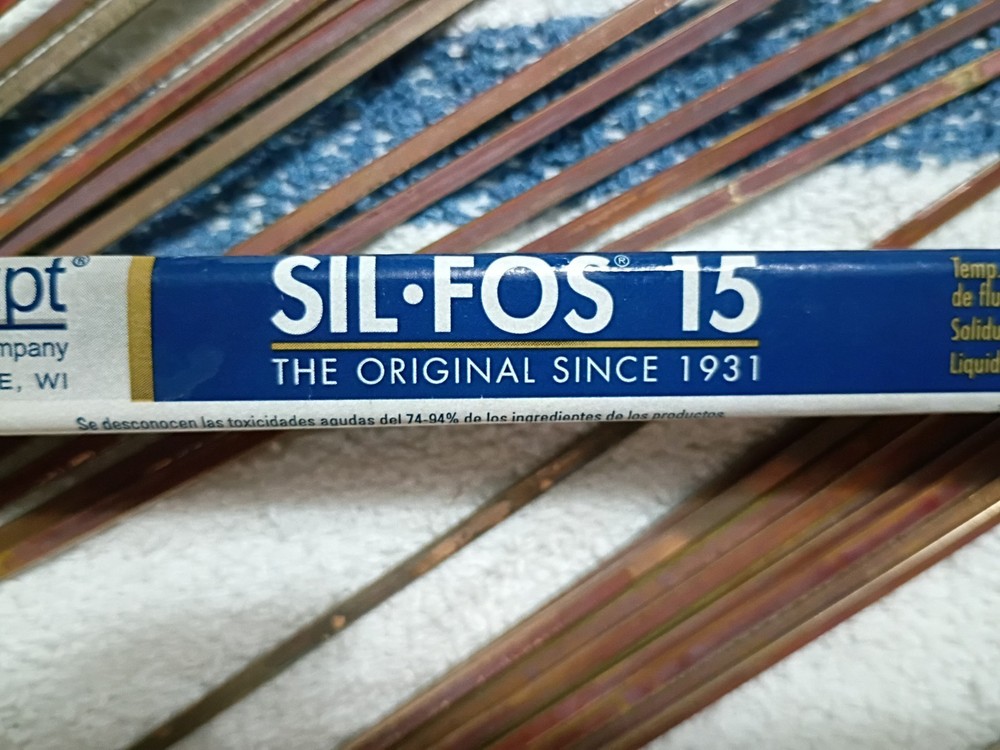 95150 Lucas Milhaupt Sil Fos Silvaloy 15% Silver Solder 28 Rods 1 pound solder